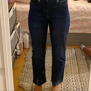 mid/high rise ankle jeans